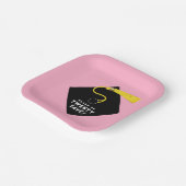 Rosa Abschluss 2025 Party Pappteller (Gewinkelt)