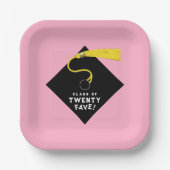 Rosa Abschluss 2025 Party Pappteller (Vorderseite)