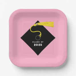 Rosa Abschluss 2025 Party Pappteller