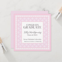 Rosa Abschluss Announcement Square