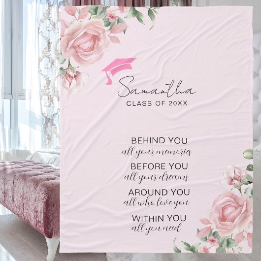 Rosa Abschluss Blanket Fleecedecke