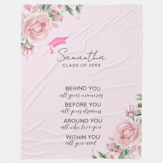 Rosa Abschluss Blanket Fleecedecke (Vorderseite)