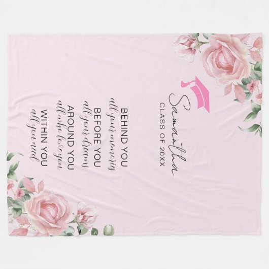 Rosa Abschluss Blanket Fleecedecke (Vorderseite (Horizontal))