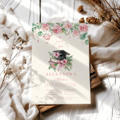 Rosa Abschluss Einladung