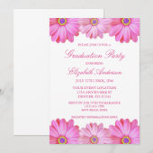 Rosa Abschluss Einladung (Vorne/Hinten)