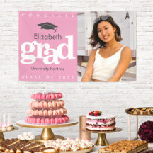 Rosa Abschluss Foto graue Kappe einfach fett moder