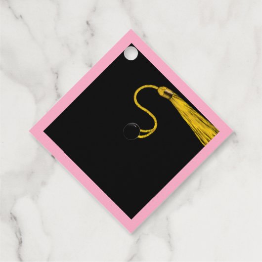 Rosa Abschluss Geschenkanhänger (Rückseite)