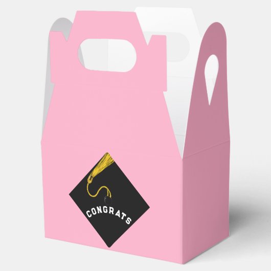 Rosa Abschluss Geschenkschachtel (Geöffnet)