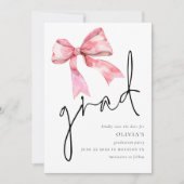 Rosa Abschluss Grad Save the Date (Vorderseite)