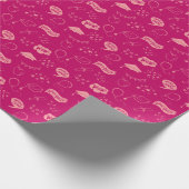 Rosa Abschluss Handgezeichnetes Scribble-Muster Geschenkpapier (Ecke)
