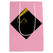 Rosa Abschluss Mittlere Geschenktüte (Rückseite)