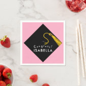 Rosa Abschluss Serviette (Beispiel)