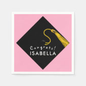 Rosa Abschluss Serviette (Vorderseite)