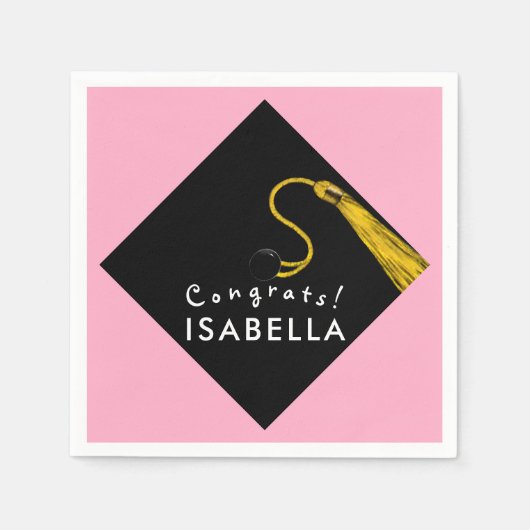 Rosa Abschluss Serviette (Vorderseite)