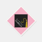 Rosa Abschluss Serviette (Ecke)