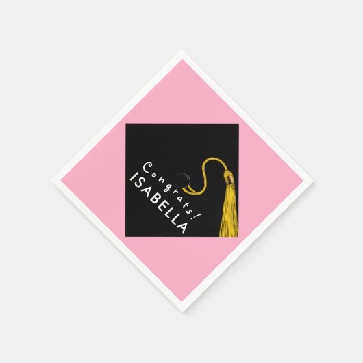 Rosa Abschluss Serviette (Ecke)