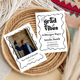 Rosa Abschluss-Vibes Abschlussklasse 2026 Einladun Einladung