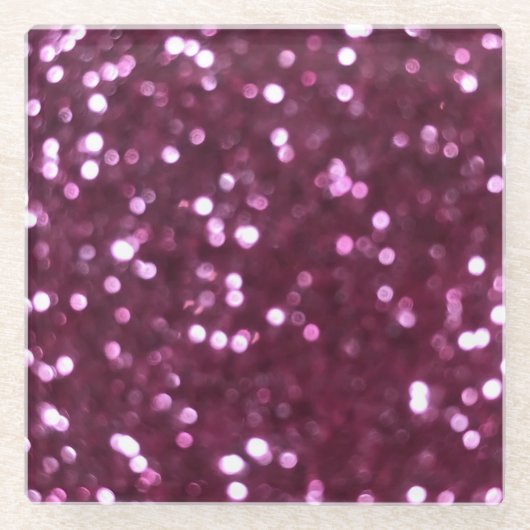 Rosa abstrakt, beide dezentrierte Lichter. Glasuntersetzer (Vorderseite)