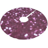 Rosa abstrakt, beide dezentrierte Lichter. Polyester Weihnachtsbaumdecke (Schrägansicht)