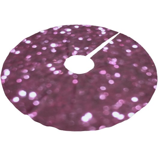 Rosa abstrakt, beide dezentrierte Lichter. Polyester Weihnachtsbaumdecke (Schrägansicht)