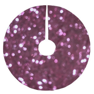 Rosa abstrakt, beide dezentrierte Lichter. Polyester Weihnachtsbaumdecke