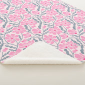 Rosa Abstrakt Mitte Jahrhundert Moderne Blume Sherpadecke (3/4)