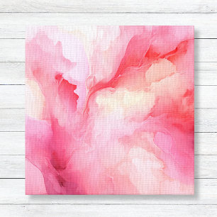 Rosa Abstrakte Aquarellblüte Leinwand