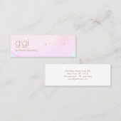Rosa Abstrakte Aquarellfarben Mini Visitenkarte (Vorne/Hinten)