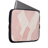 Rosa Abstrakte Batik Laptopschutzhülle (Vorne Rechts)
