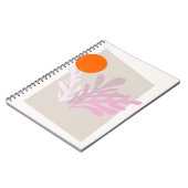Rosa Abstrakte Blätter mit Sun Notebook Notizblock (Linke Seite)