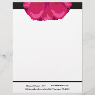 Rosa Abstrakte Blume Letterhead - Chic - Modern Briefkopf