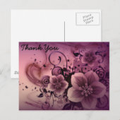 Rosa Abstrakte Blume Postkarte (Vorne/Hinten)