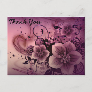 Rosa Abstrakte Blume Postkarte