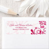 Rosa Abstrakte Blumenzellenrücksendeadresse (Insitu)