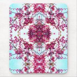 Rosa abstrakte Boho Blumenmandala Mousepad