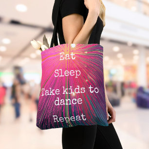 Rosa Abstrakte Essen Schlafen Kinder zum Tanzen br Tasche