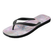 Rosa Abstrakte Flip Flops Badesandalen (Schrägansicht)