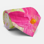 Rosa Abstrakte florale Krawatte (Gerollt)