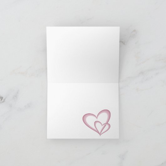 Rosa Abstrakte Herzen & Blume Liebe Fraktal Art (Innenseite)