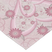 Rosa Abstrakte Herzen & Blume Liebe Fraktal Art Kurzer Tischläufer (Ecke)