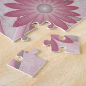 Rosa Abstrakte Herzen & Blume Liebe Fraktal Art Puzzle (Seite)