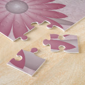 Rosa Abstrakte Herzen & Blume Liebe Fraktal Art Puzzle (Seite)