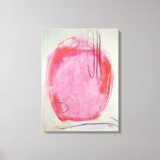 Rosa Abstrakte Kunstmalerei Leinwanddruck (Vorderseite)