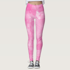 Rosa Abstrakte Leggings
