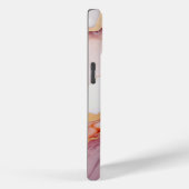 Rosa Abstrakte Marmormonogramm Case-Mate iPhone Hülle (Rückseite / Rechts)