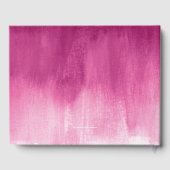 Rosa abstrakte personalisierte Hochzeit Gästebuch (Rückseite)