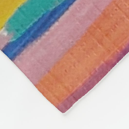 Rosa Abstrakte Streifen Fleecedecke (Ecke)