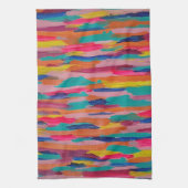 Rosa Abstrakte Streifen Geschirrtuch (Vertikal)