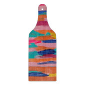 Rosa Abstrakte Streifen Schneidebrett (Vorderseite)