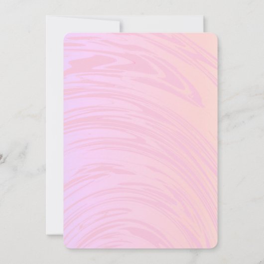 Rosa Abstrakte Waves Rose Goldene Oase der Ruhe Einladung (Rückseite)